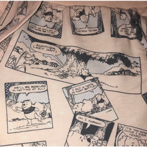 Disney Winnie the Pooh Comic Drawstring Sleep Shorts Pockets Plus Size 2X 18W-20 - Picture 4 of 7